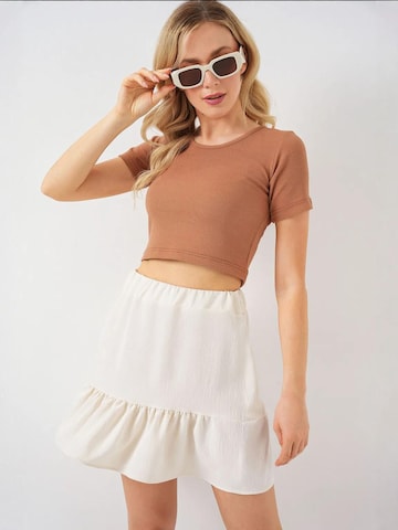 Bigdart Skirt in Beige