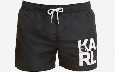 Karl Lagerfeld Badehose in schwarz / weiß, Produktansicht