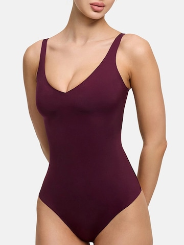 cfab (formerly creamy fabrics) Shaping Bodysuit in Red: front