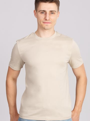 Life-Tree Shirt 'Organic Basic Desert Dust' in Beige: front