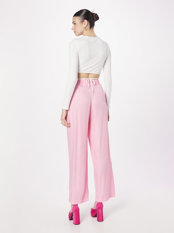 River Island Wide leg Pleat-front trousers in Pink