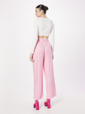 Wide leg Pantaloni con pieghe di River Island in rosa