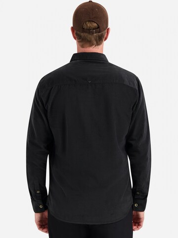 No Excess Regular Fit Hemd in Schwarz: Rückseite
