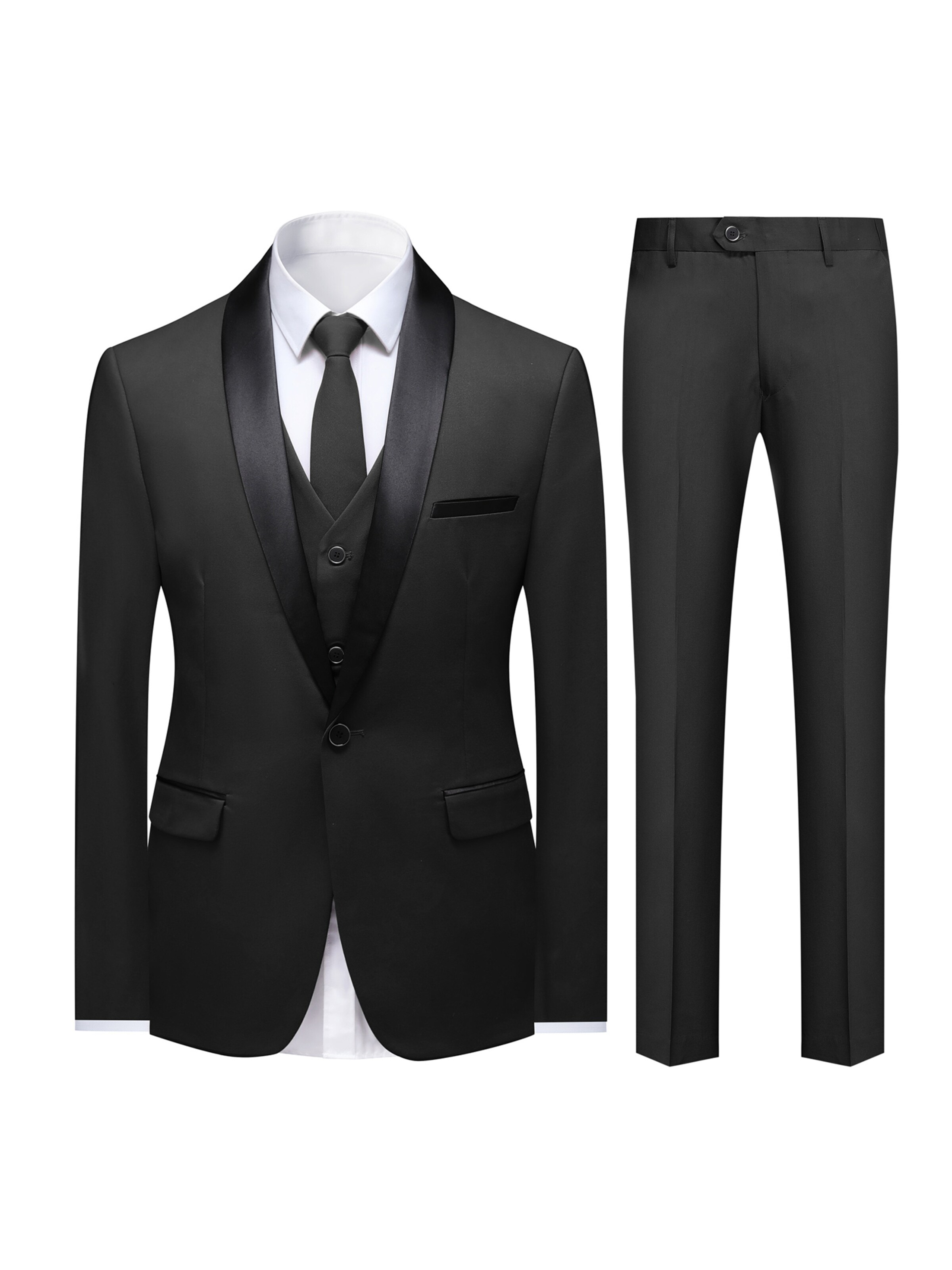 Youthup Suit in Black: front