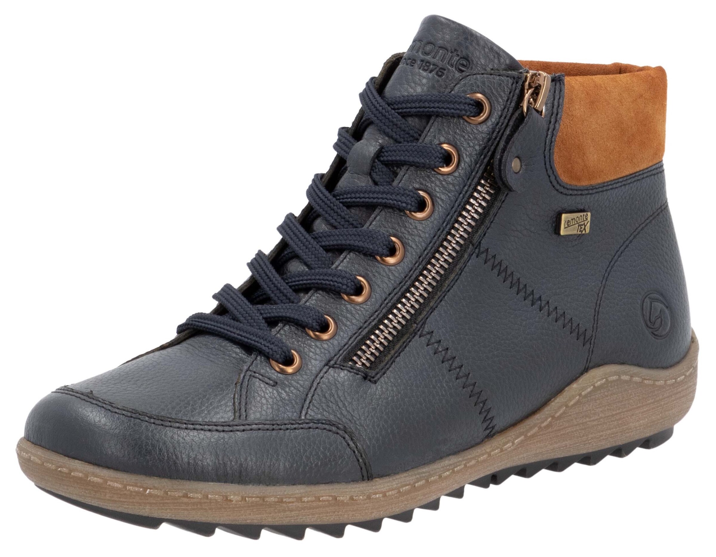 REMONTE - Botim com fivela em azul: frente