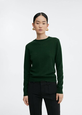 MANGO Пуловер 'Serrano' в зелено: отпред