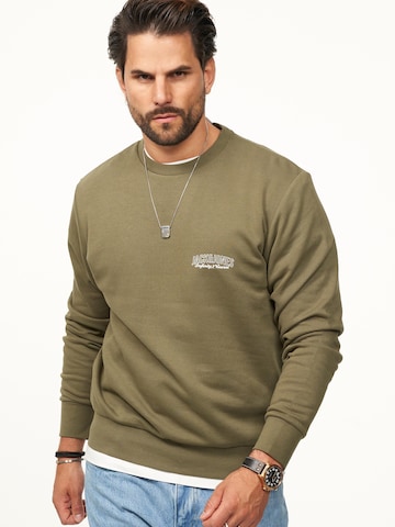 JACK JONES Sweatshirt 'JJINFINITY'‌‌‌‌ in Grün