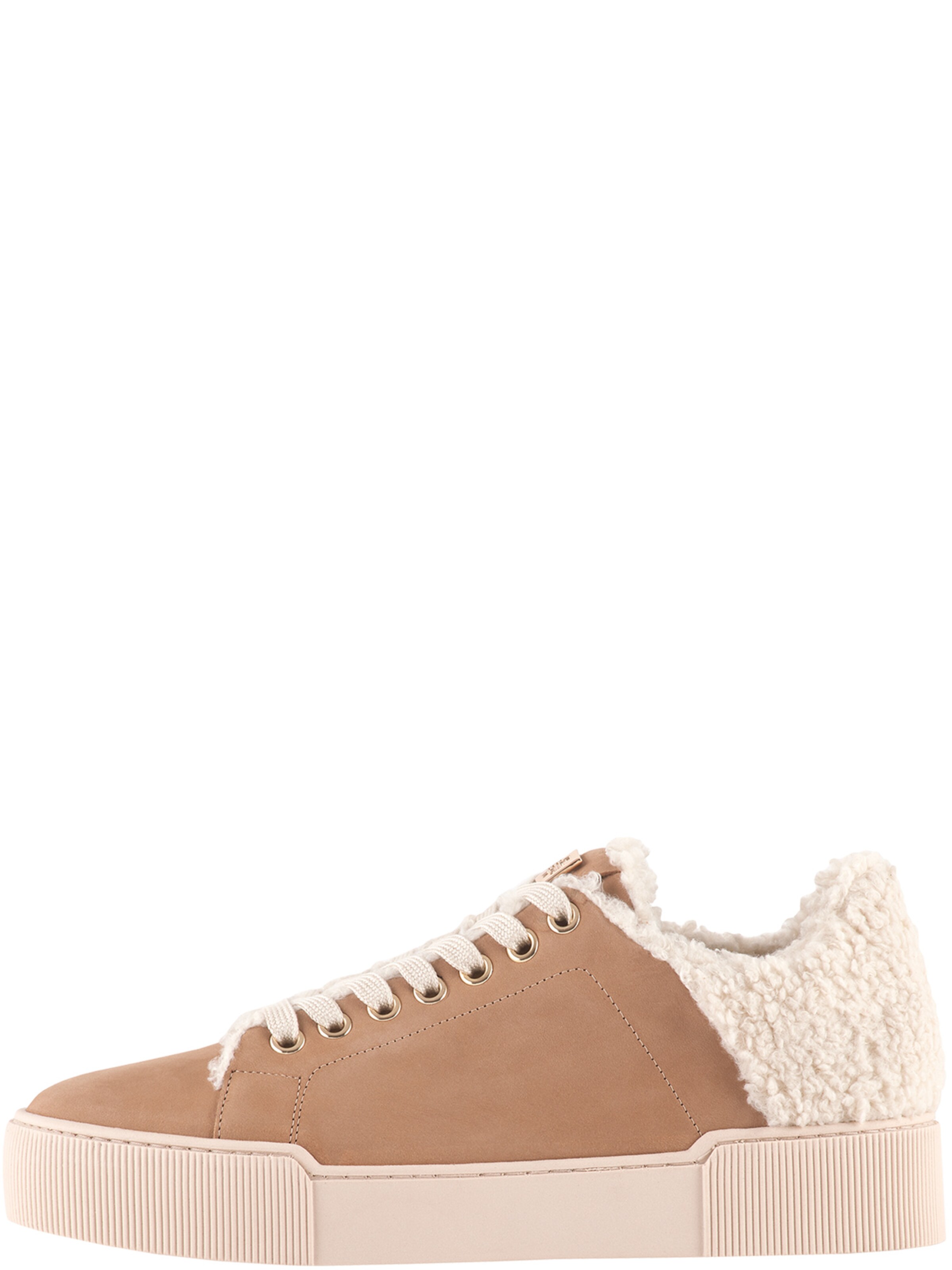 Baskets basses ' FLUFFY ' Högl en marron : devant