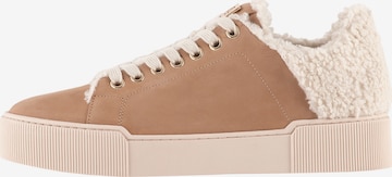 Baskets basses ' FLUFFY ' Högl en marron : devant