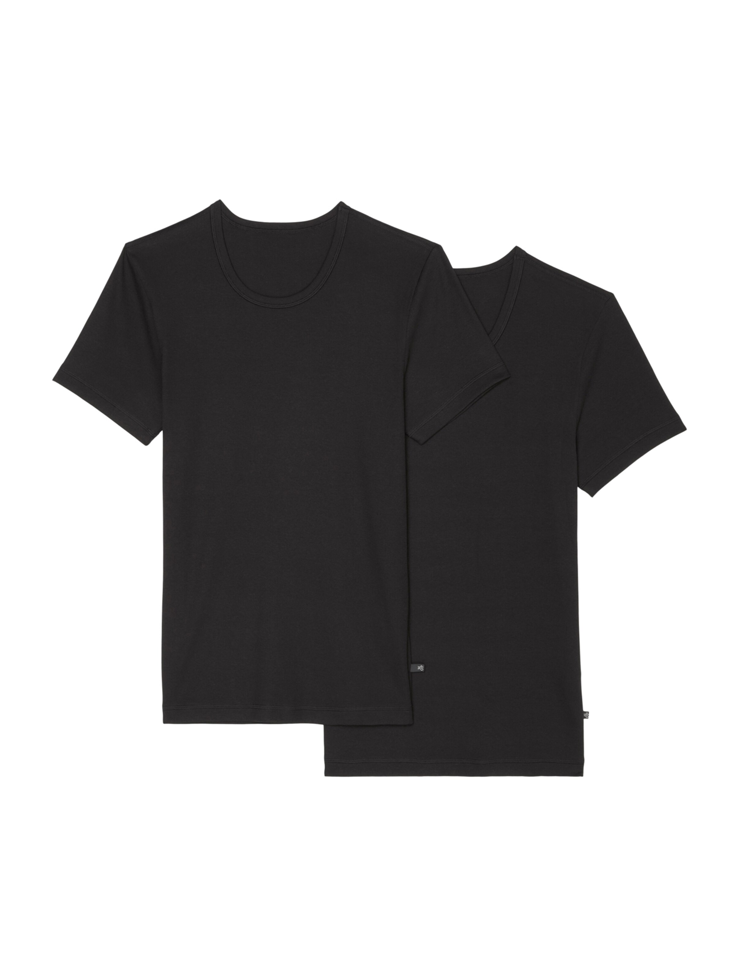 T-Shirt 'Iconic Rib' Marc O'Polo en noir : devant