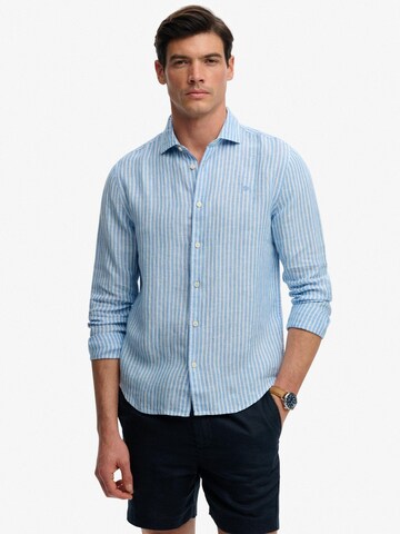 Superdry Regular Fit Hemd‌‌‌‌‌‌‌‌ in Blau: Vorderseite