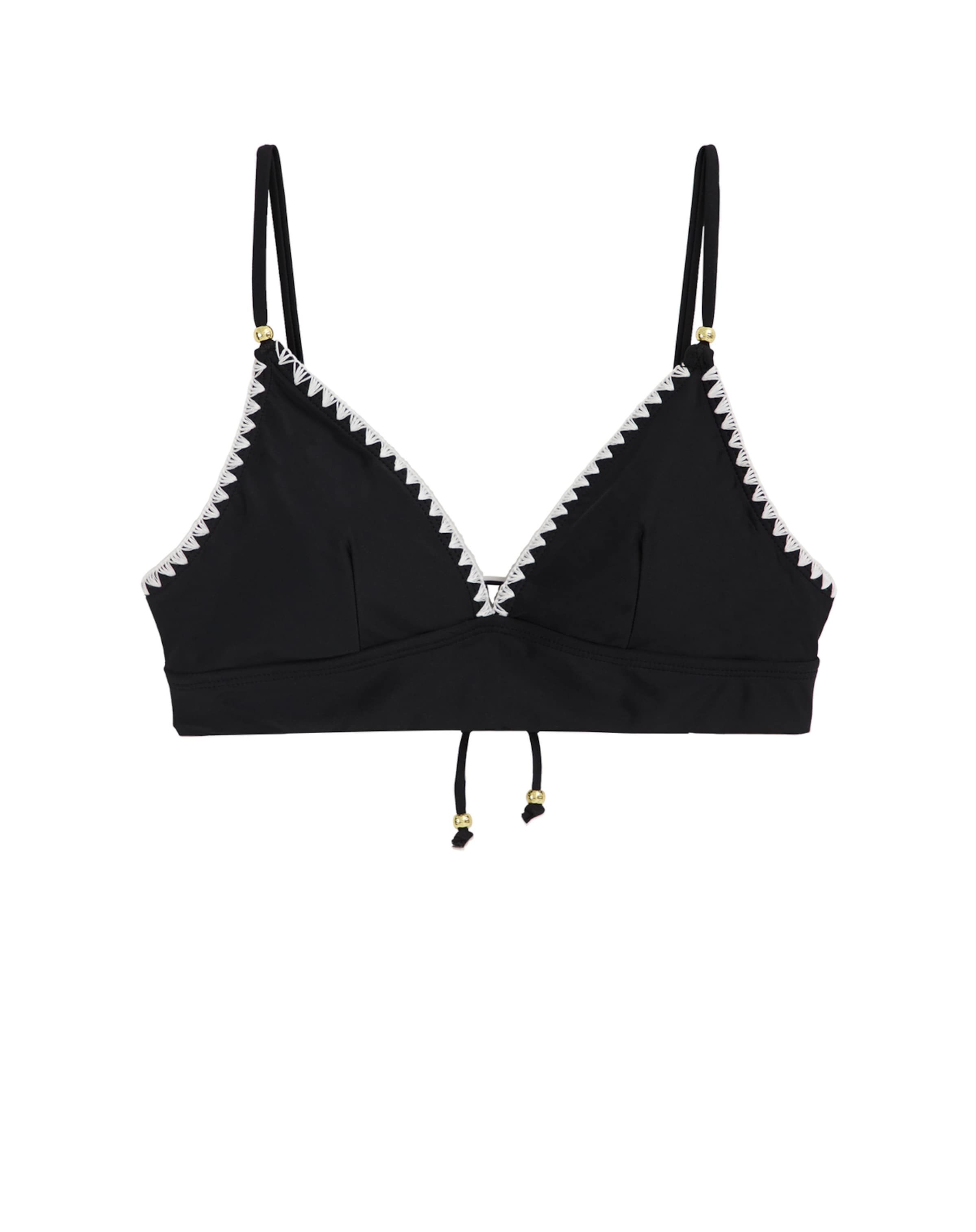 WE Fashion T-shirt сутиен Горнище на бански в черно: отпред