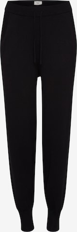 PULZ Jeans Tapered Pants 'Sara' in Black: front