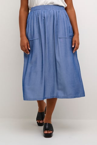 KAFFE CURVE Skirt 'Nora' in Blue: front