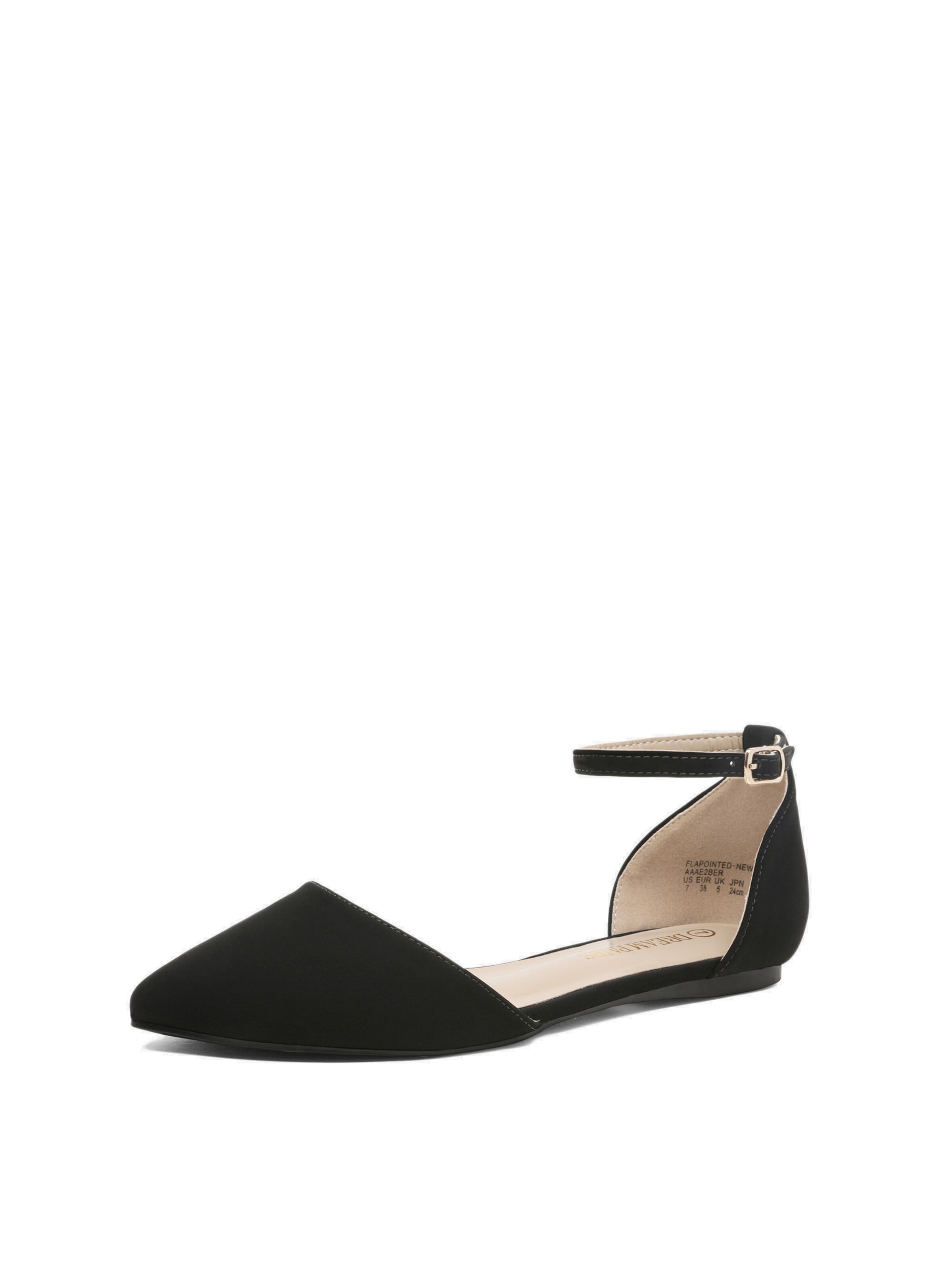 Dream Pairs Remballerina 'DREAM PAIRS Ballerinas Damen Flache Schuhe' i svart: framsida