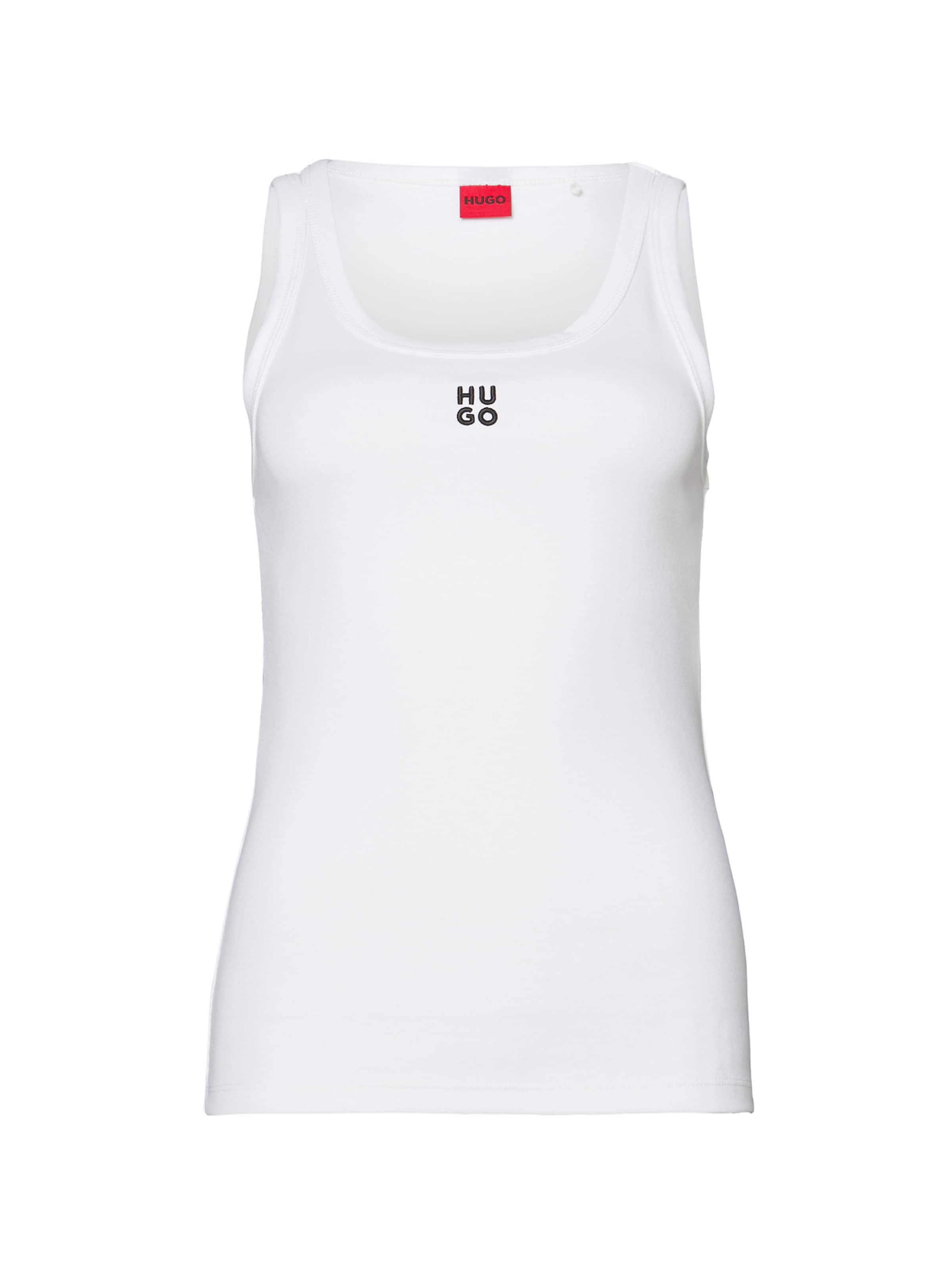 HUGO Top 'Datamia' in White: front