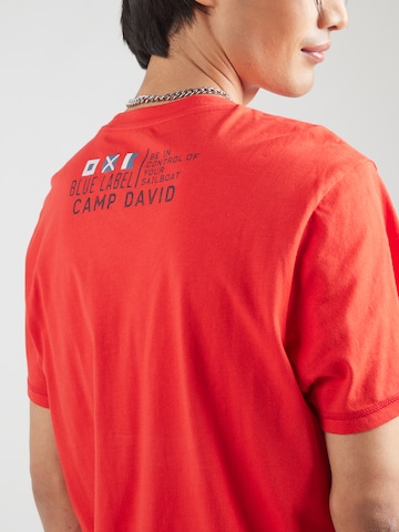 CAMP DAVID Shirt in Rood