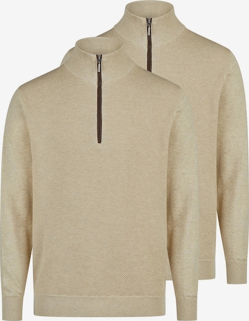 redmond Pullover 'Basic' in Beige: Vorderseite