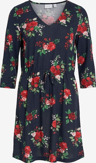Rochie VILA pe albastru închis / verde / roșu, Vizualizare produs