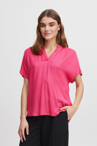 Camicia da donna 'Nemma' di Fransa in rosa: frontale