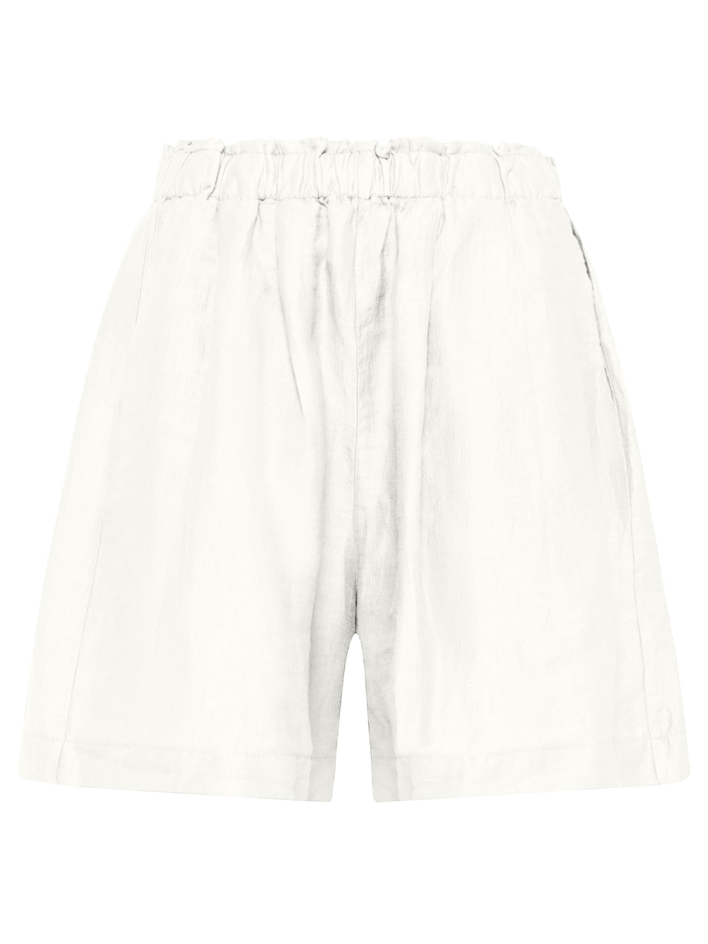 DEHA Wide leg Broek in Wit: voorkant