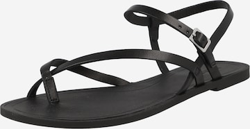 Tongs 'TIA' VAGABOND SHOEMAKERS en noir : devant