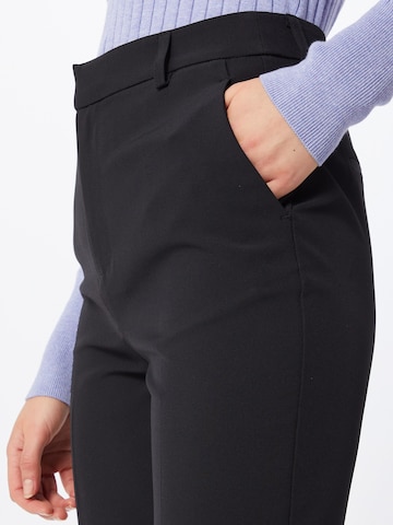 Gina Tricot Regular Trousers with creases 'Lisa' in Black