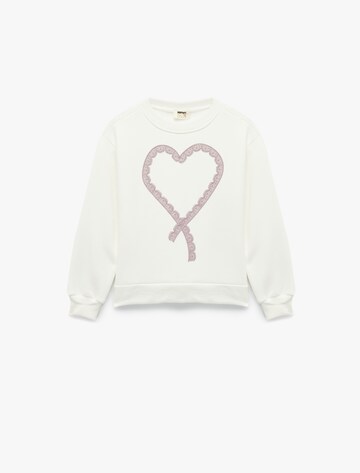 Koton Sweatshirt in Weiß: Vorderseite