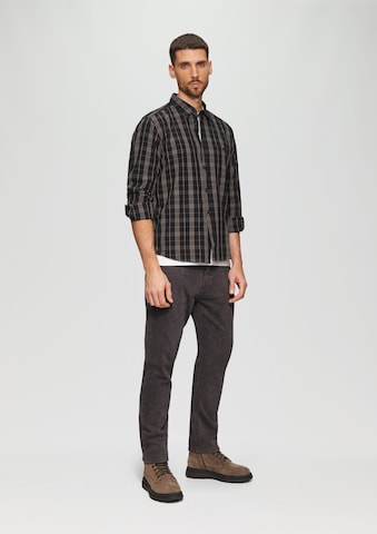 s.Oliver Regular fit Button Up Shirt in Black
