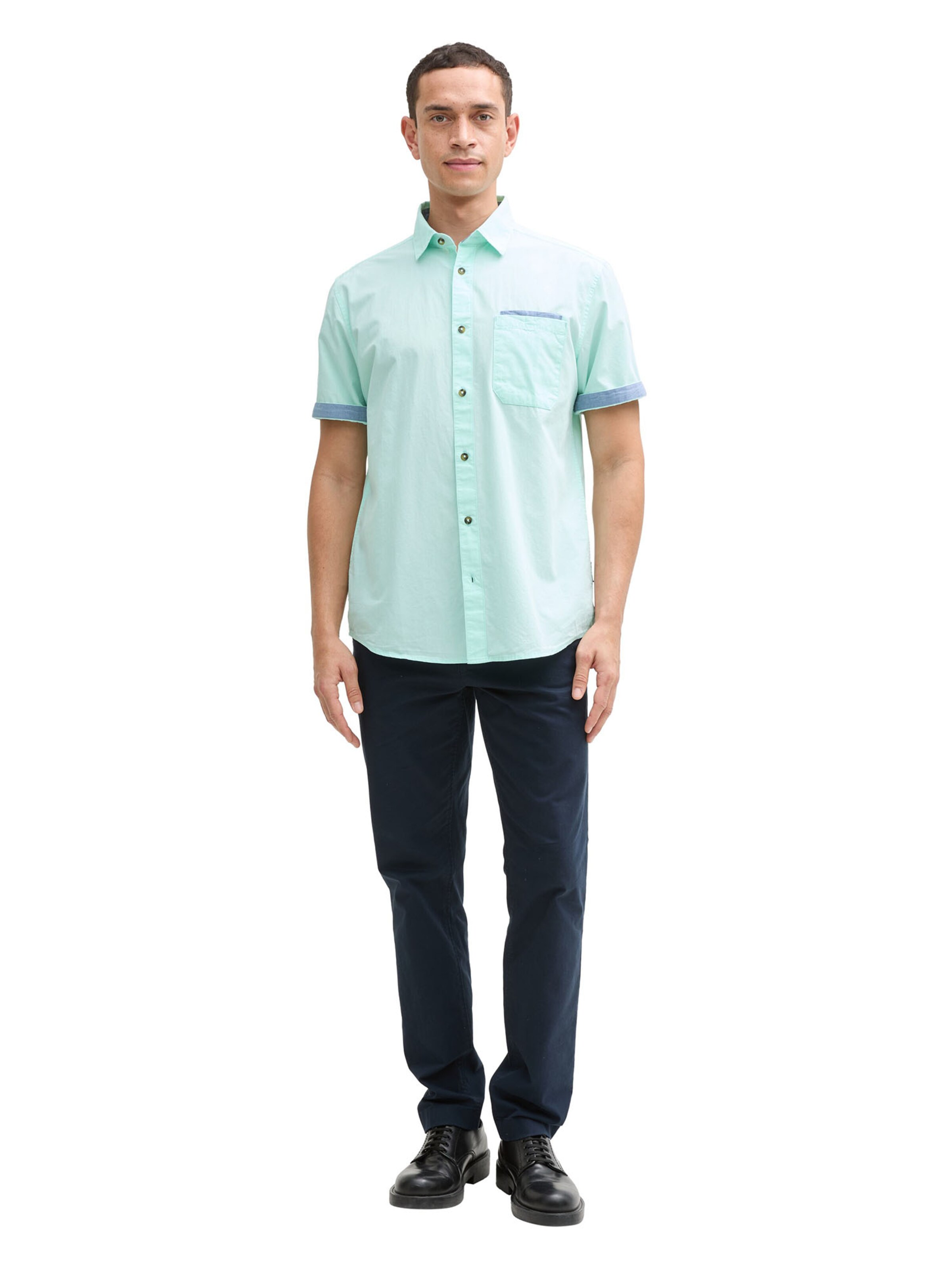 TOM TAILOR Regular fit Риза в зелено