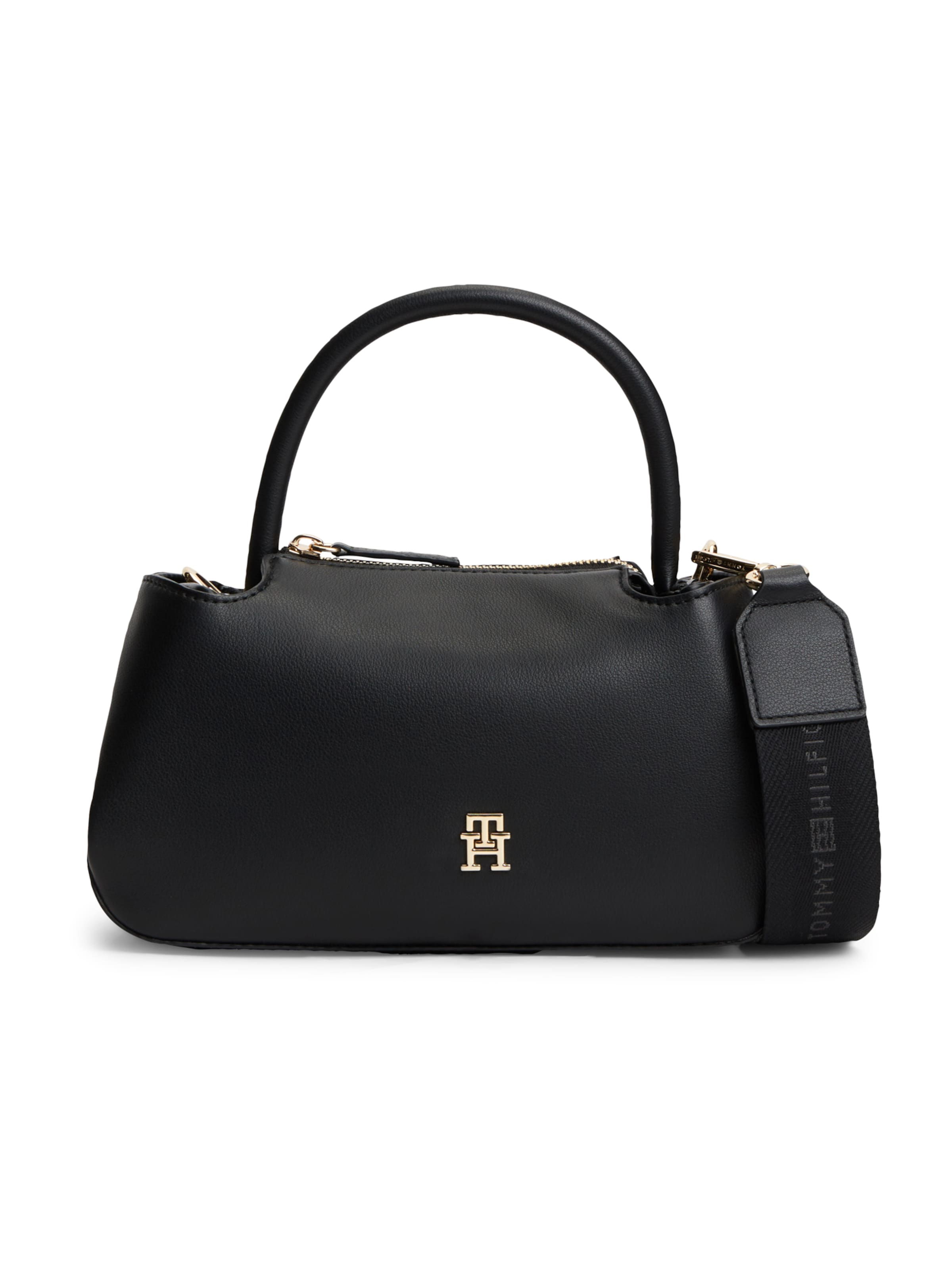 melns TOMMY HILFIGER Rokassomiņa: no priekšpuses