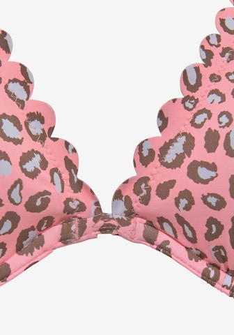 LASCANA Triangel Bikinitop in Roze