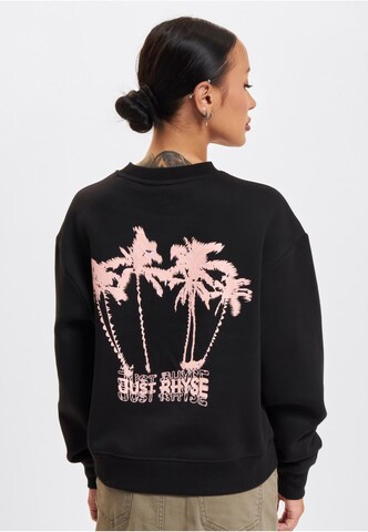 Sweat-shirt 'Just Rhyse Wavy Palms' Just Rhyse en noir : devant