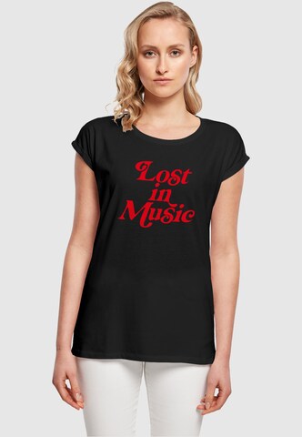 T-shirt 'Lost in Music' Mister Tee en noir : devant