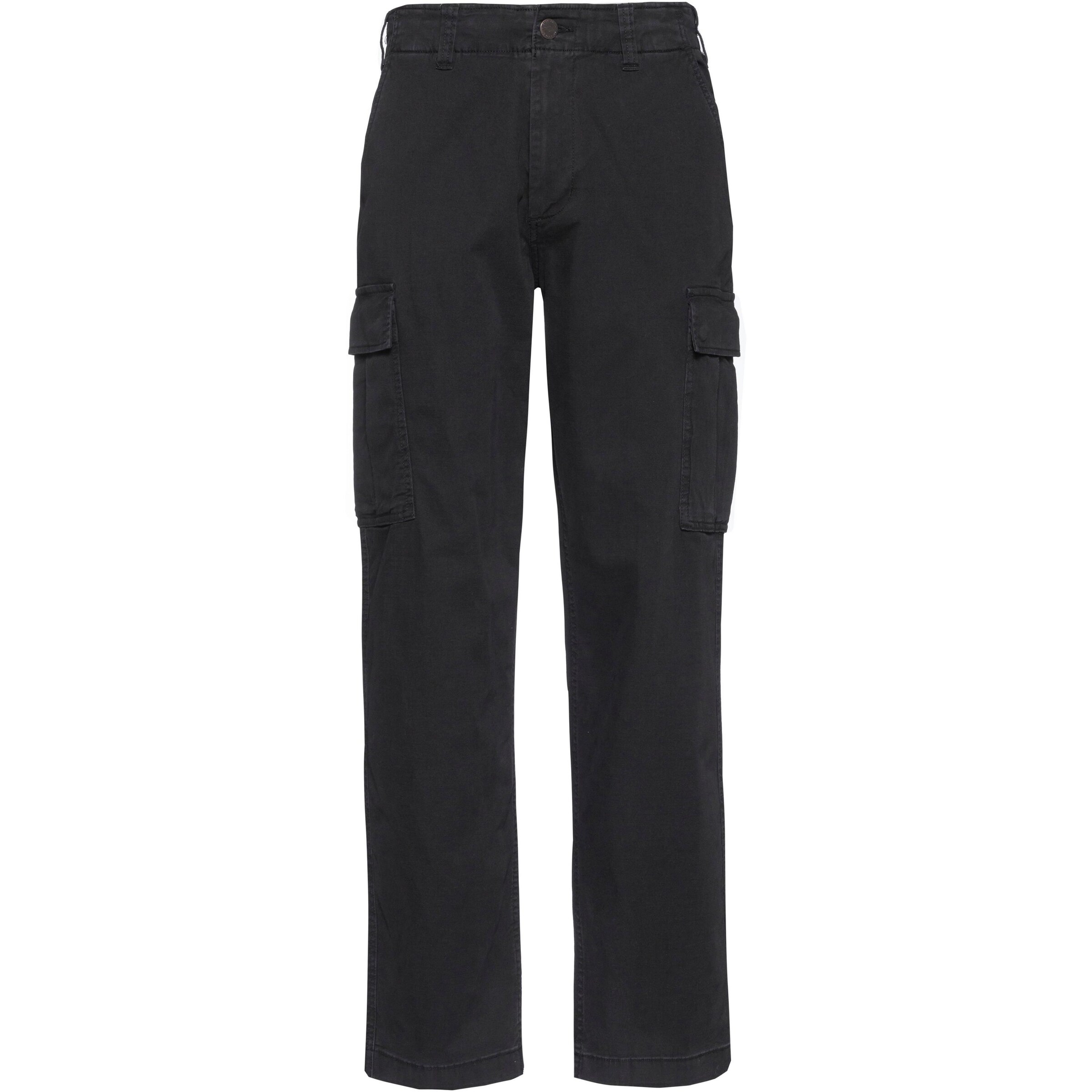 BEAR Regular Cargo Pants in Black: front