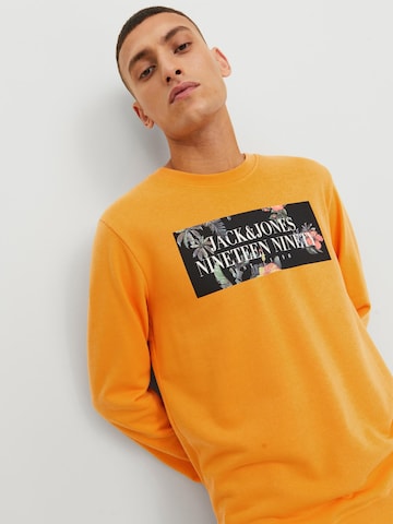 Sweat-shirt 'Flores' JACK & JONES en orange