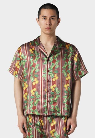 Fit confort Chemise Pas De Monaco en marron : devant