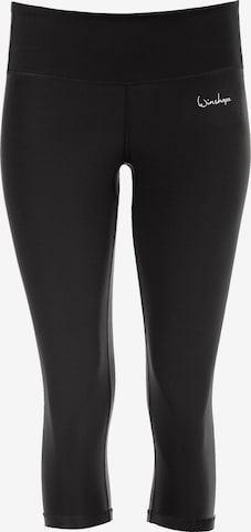 Skinny Pantaloni sport 'AEL202' de la Winshape pe negru: față