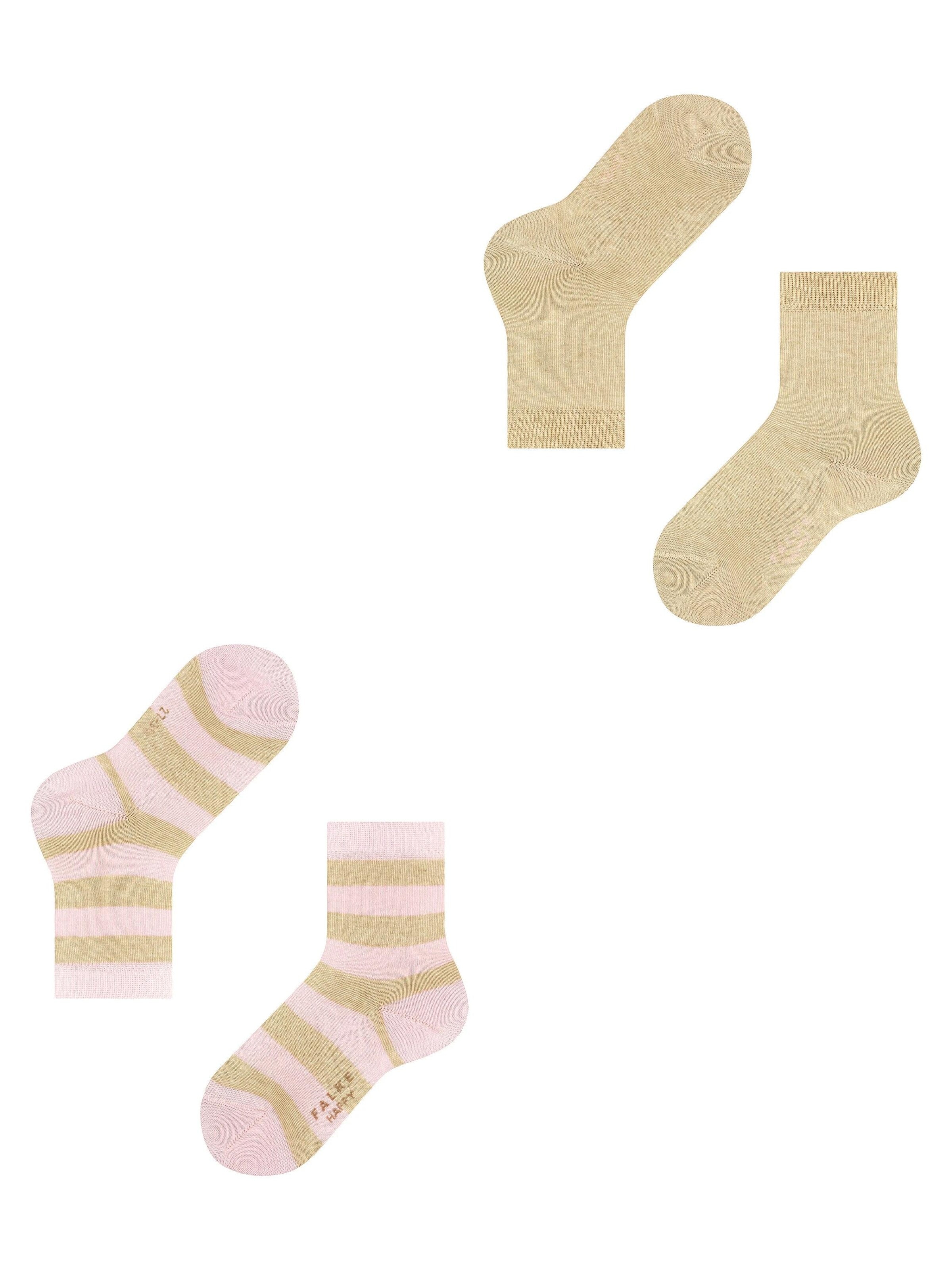 FALKE Sokken 'Happy Stripe 2-Pack' in Beige