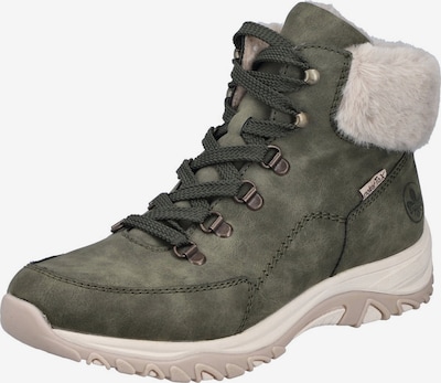 Rieker Šněrovací kozačky - olivová / bílá, Produkt