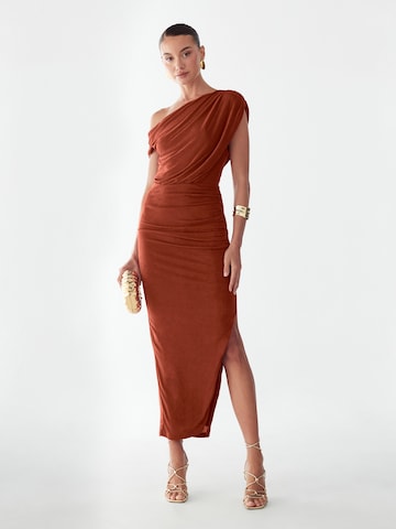 BWLDR Βραδινό φόρεμα 'Veleda' σε πορτοκαλί: μπροστά