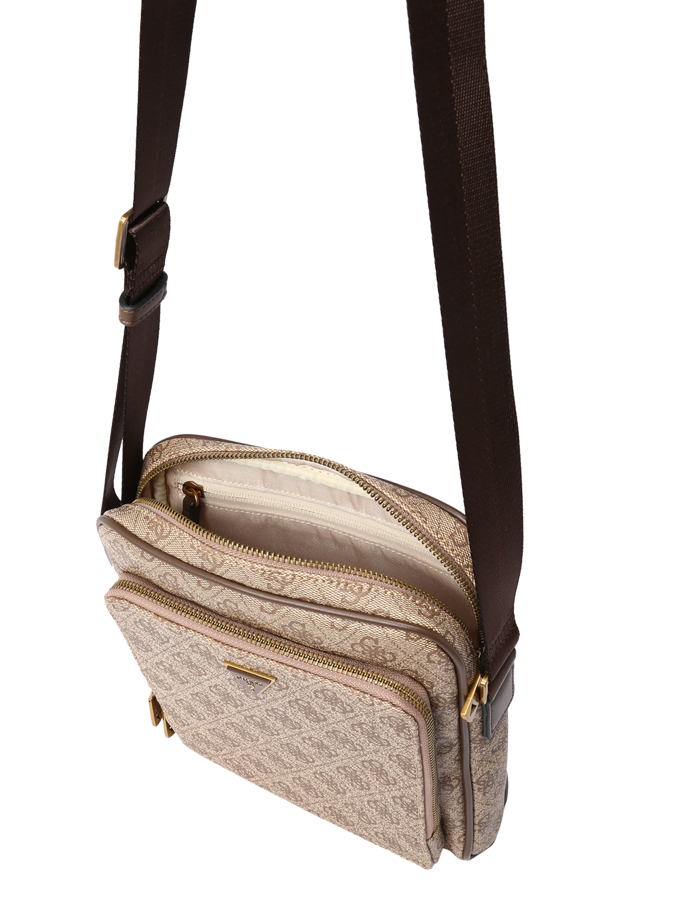 GUESS Crossbody bag 'MILANO CROSSBODY POCKET M' in Beige