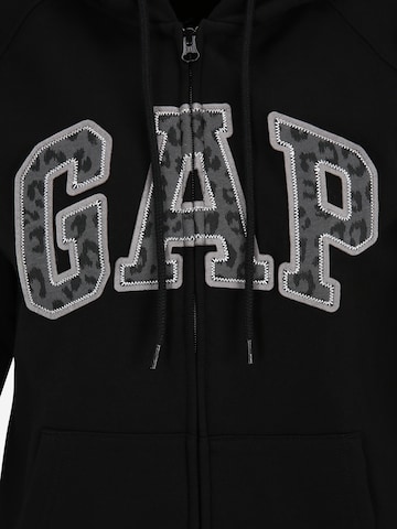 Gap Tall - Sudadera con cremallera en negro