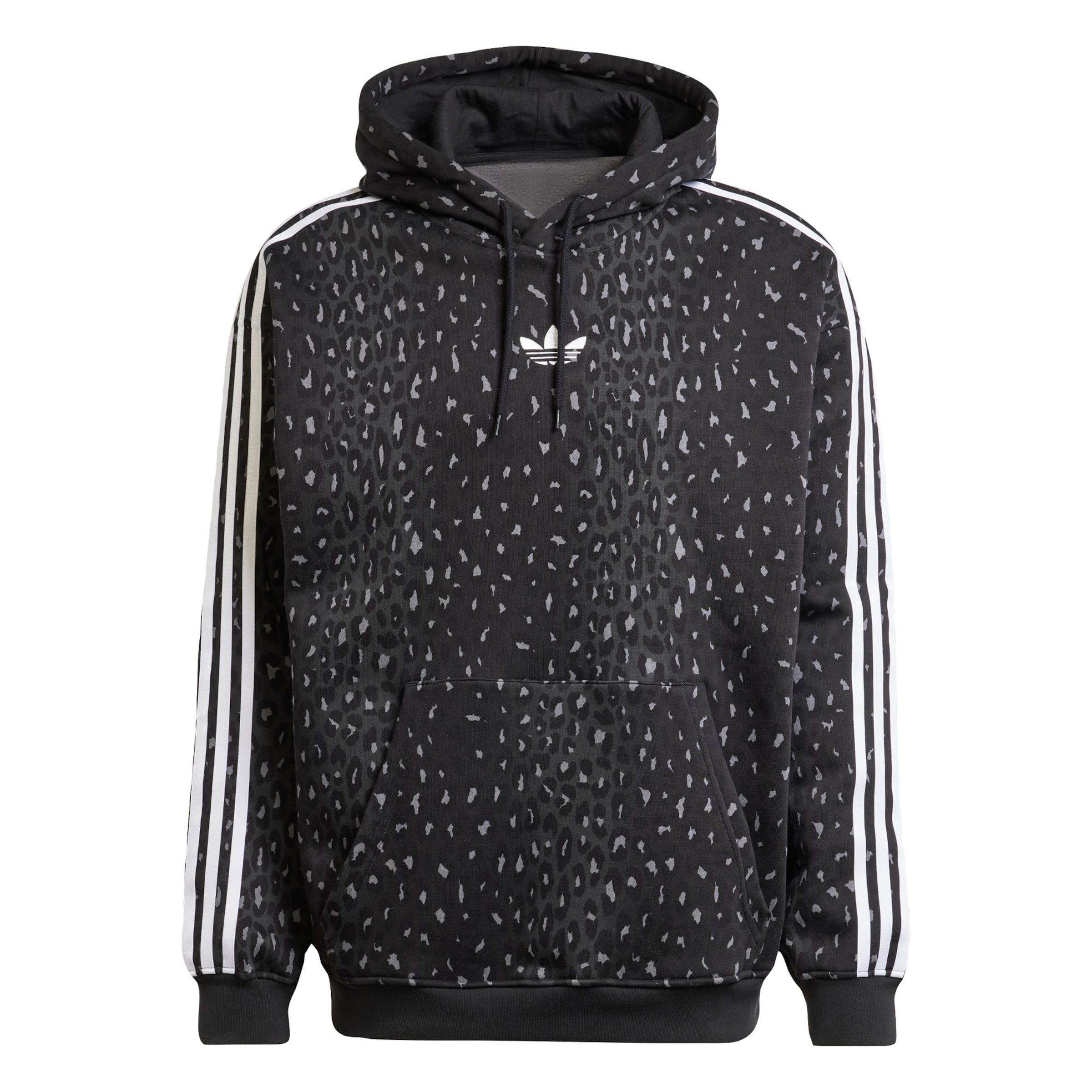 Bluză de molton 'Leo All Over Print Loose' de la ADIDAS ORIGINALS pe negru: față