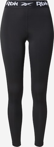 Reebok Skinny Športne hlače | črna barva: sprednja stran