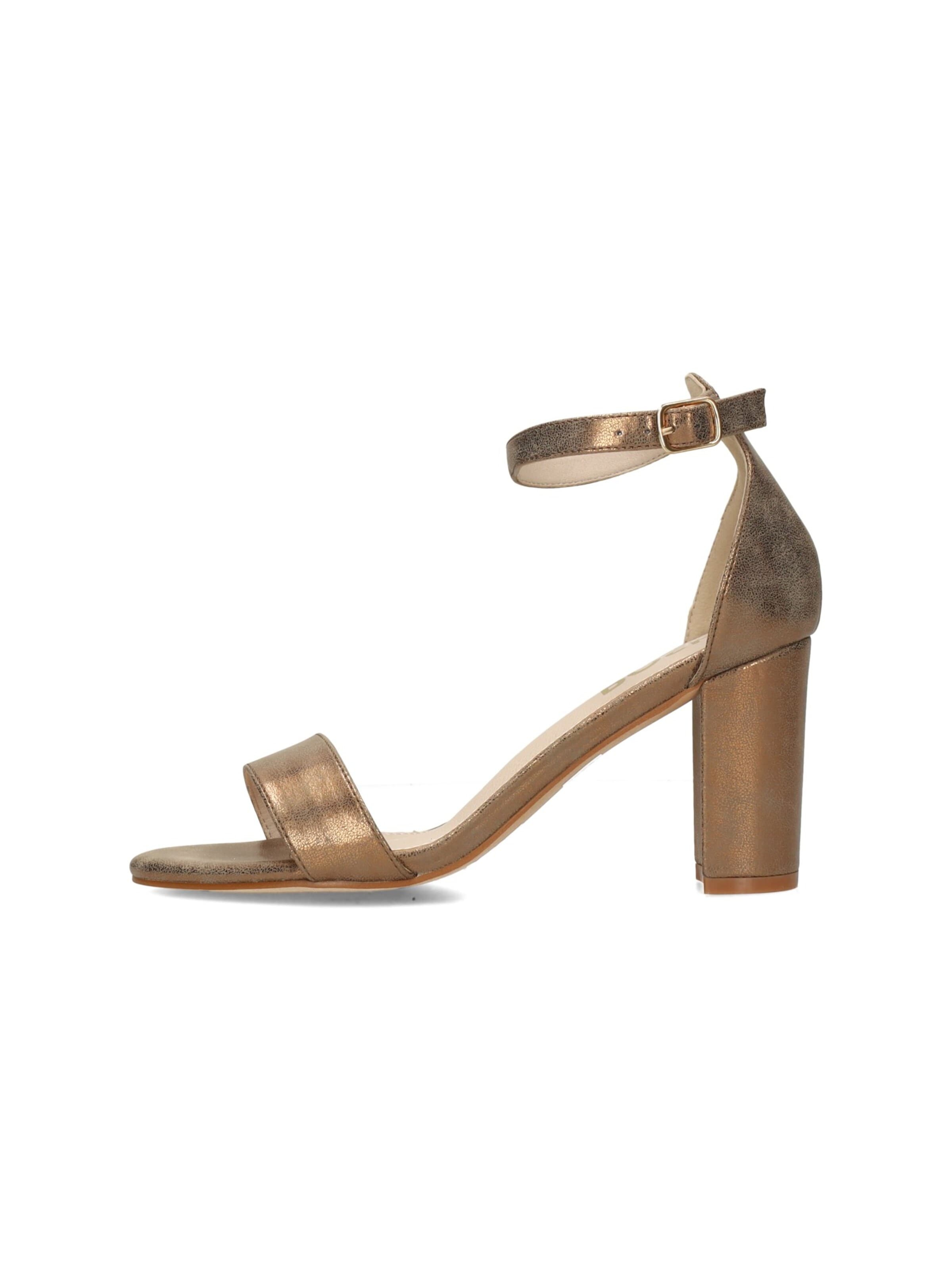 Sandales à lanières 'Laurie' POSH by Poelman en bronze : devant