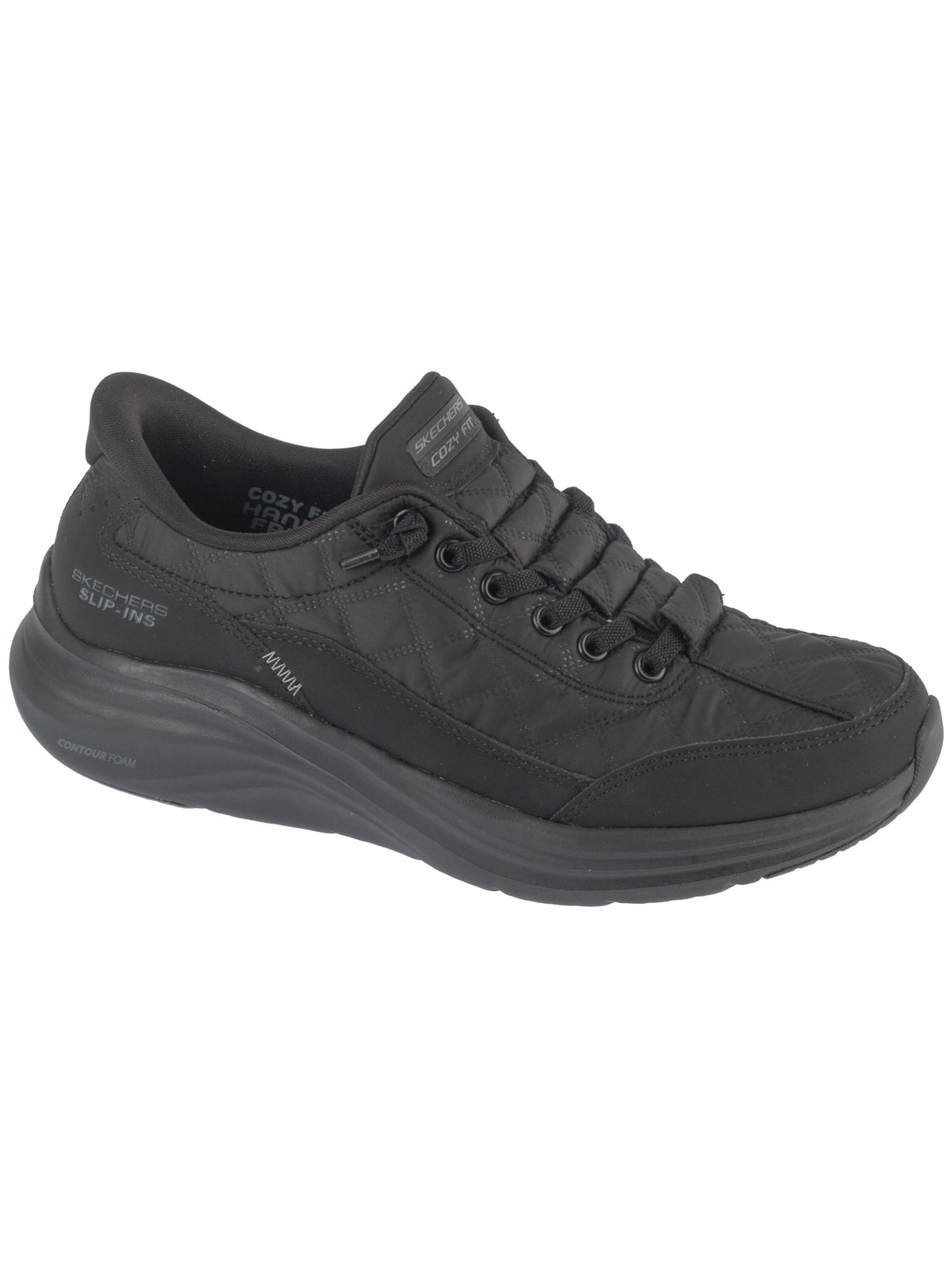 SKECHERS Sneakers laag 'Skechers Slip-ins: Contour Foam - Cozy Fit' in Zwart: voorkant