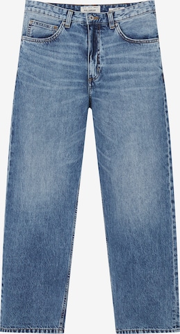 Pull&Bear Wide leg Jeans in Blue: front