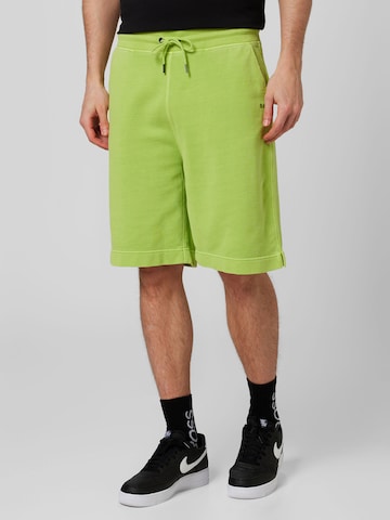 BOSS Orange Regular Pants 'Sefade' in Green: front