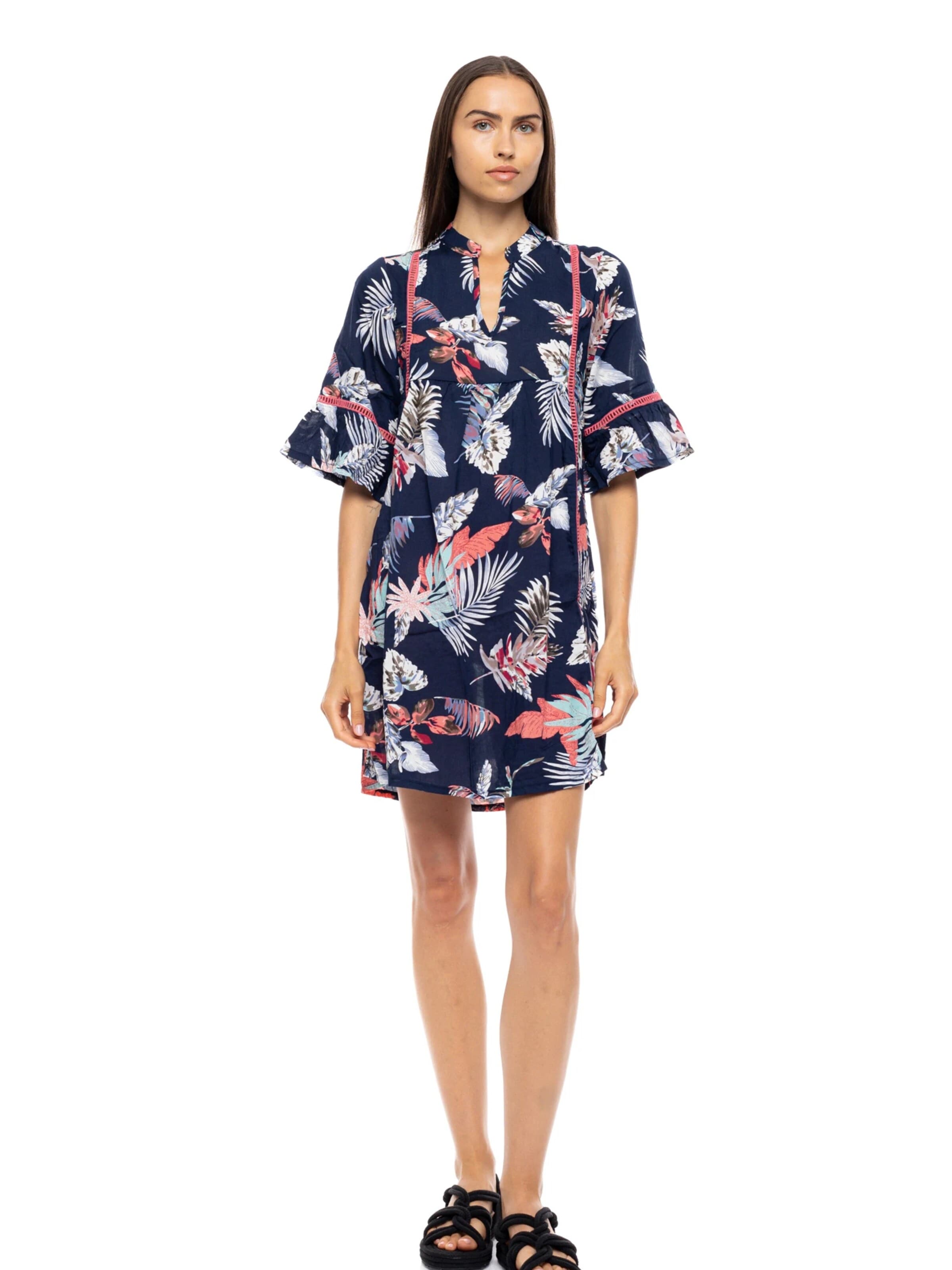 Robe d’été 'BEACHWEAR TROPICAL' Pink Label en bleu : devant